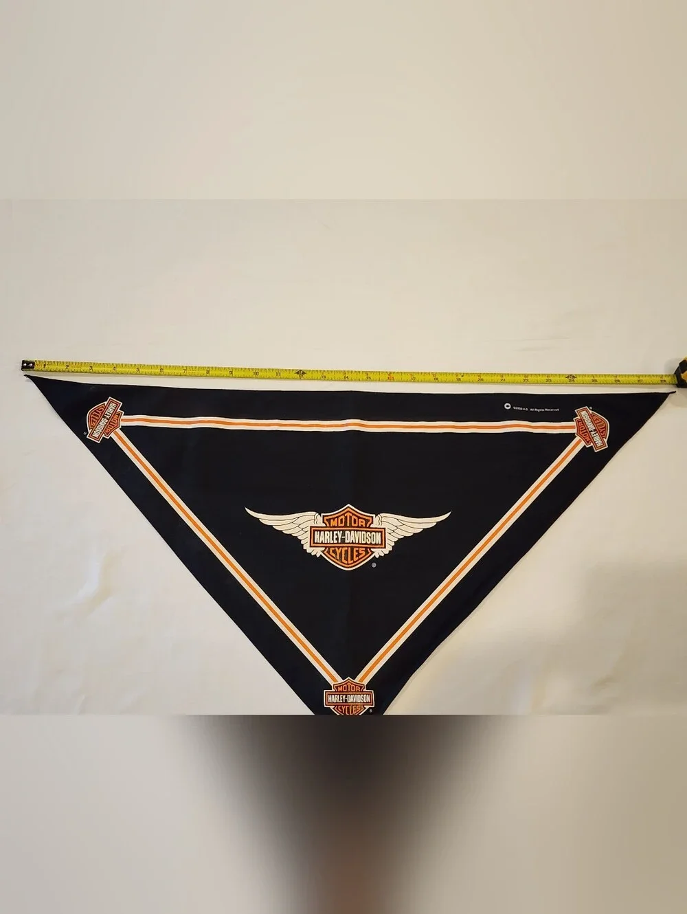 Harley Davidson Biker 2000 Triangle Shaped Scarf Bandana BLACK excellent